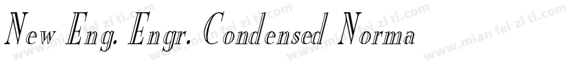 New Eng. Engr. Condensed Normal字体转换